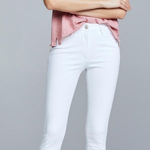 3x1 Channel Seam White Skinny Jeans